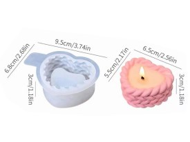 Molde silicona corazon cuerdas